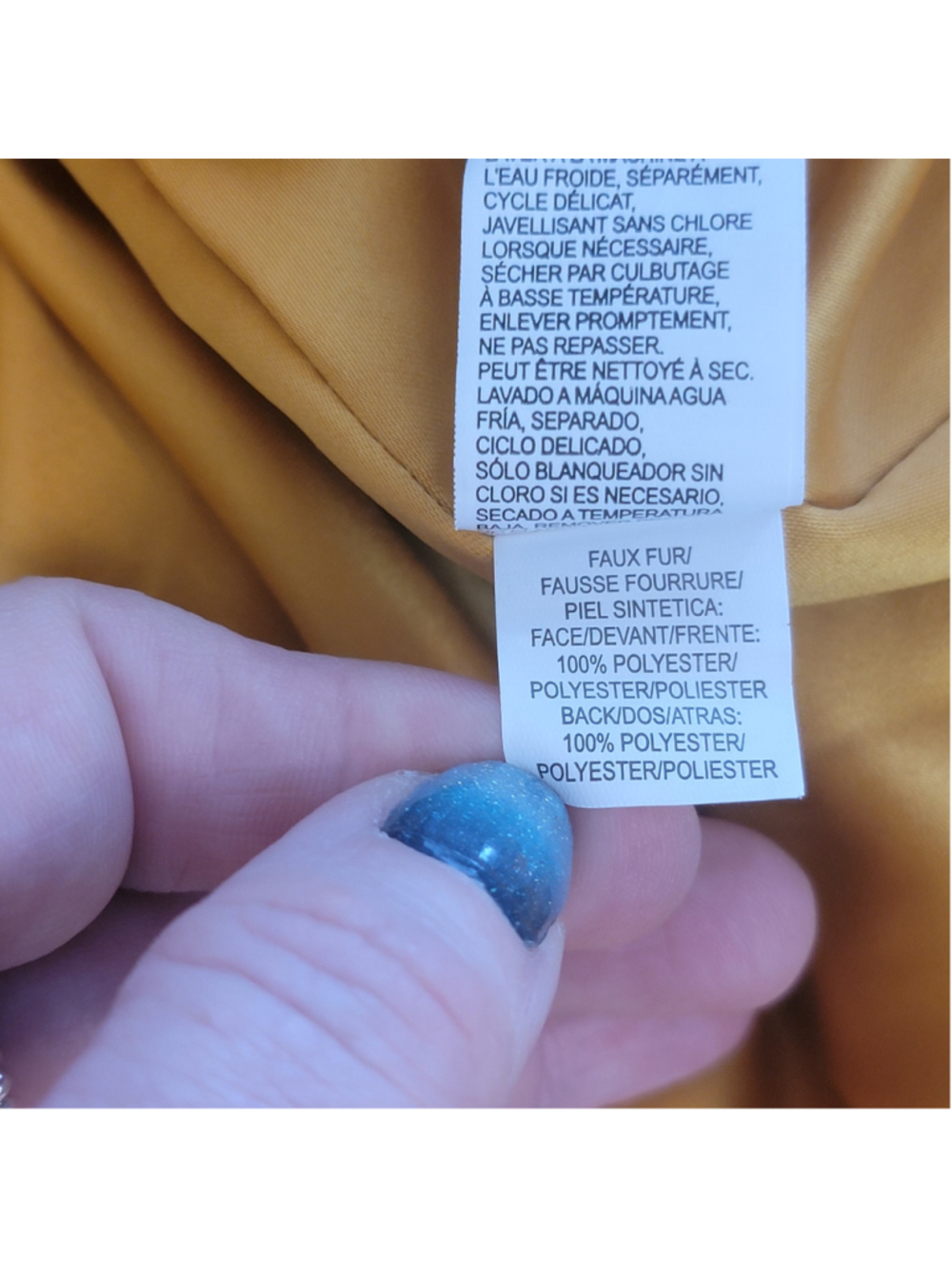 Lucky Brand M Teddy Jacket Fluffy Long Notched Collar Yellow Fuzzy Cozy Coat - Picture 12 of 13